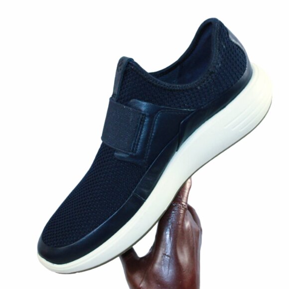 Ecco Soft 7 Danish Design Dark Blue Woven Casual Slip On Sneaker, Size 8 - Picture 4 of 8